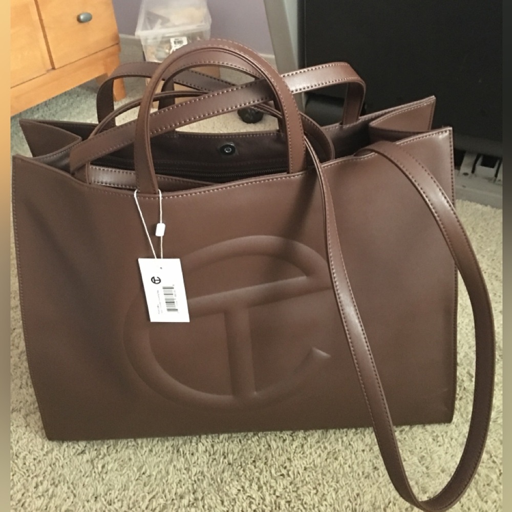 Brand NWT Large Chocolate Telfar Tote